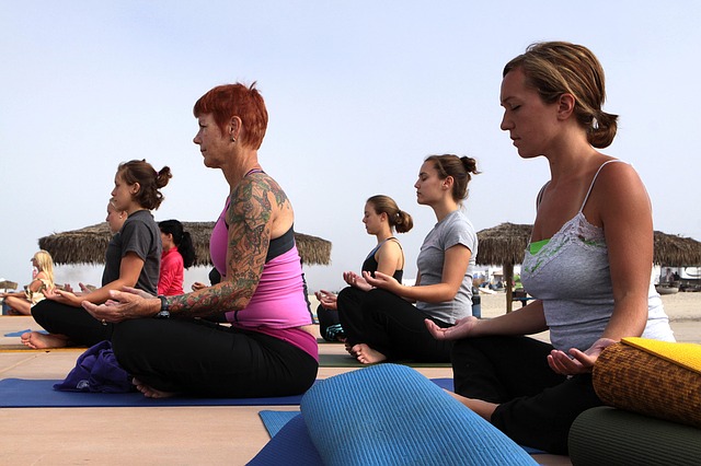 Yoga on the beach